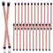 24 Pcs 2 in 1 Eyeshadow Smudge Brush, Double Ended Concealer Brush for Blending Eye Shadow and Liner (Rose Gold)