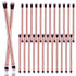 24 Pcs 2 in 1 Eyeshadow Smudge Brush, Double Ended Concealer Brush for Blending Eye Shadow and Liner (Rose Gold)