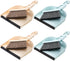 Jucoan 4 Pack Dustpan and Brush Set - Small Portable Handheld Combo for Home, Office, School Cleaning