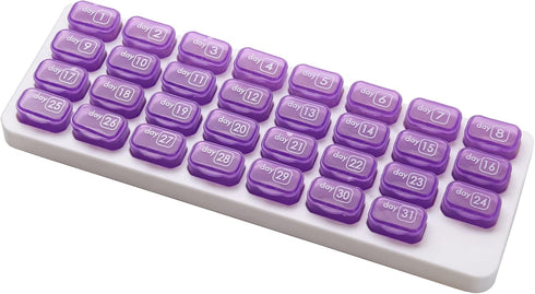 UHZBTEC Monthly 31 compartments Pill Organizer Day Pill Organizer for Medicine Vitamin Holder