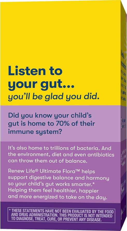 Renew Life Kids Probiotic Chewables, Berry, 60 Tablets, Supports Digestive & Immune Health, Gluten Free