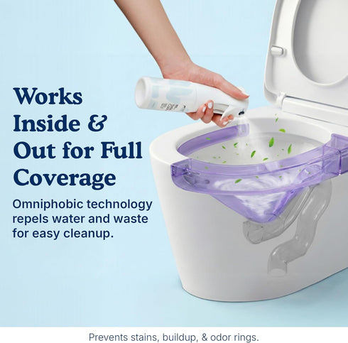 spotLESS MATERIALS Toilet Coating, Toilet Coating Spray for Ceramic and Porcelain, Water Repellent Barrier, Helps