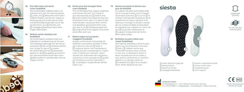 W7/EU 37 Pedag Siesta Insoles | Made in Germany | Arch Support for Flat Feet | Flexible Metatarsal Support | Ideal