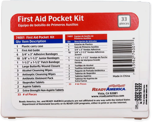 Ready America 70280 72 Hour Emergency Kit, 2-Person, 3-Day Backpack, Includes First Aid Kit