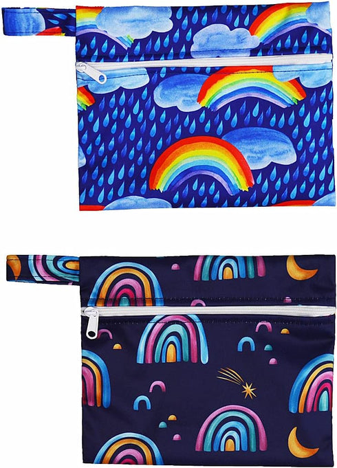 ReUseLife 2 Pieces Reusable Mini wet bag for Mama Cloth Menstrual Pads/Breast Pads,7x5.5