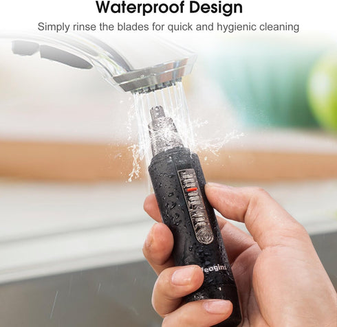 Nose Hair Trimmer for Men Wet Dry Facial Ear Hair Clipper with Vacuum System & Dual-Edge Blade