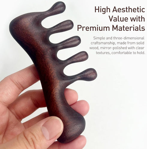 Jaasuee Scalp Massage Comb Hair Growth Stimulating Wooden Scalp Massager Stress Relief Loc Comb Present for Women