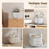 Makeup Storage Organizer with Lid, Waterproof Cosmetics Skincare Organizer for Vanity, Portable Makeup Box (White)