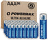 Powermax 36-Count AAA Batteries, Ultra Long Lasting Alkaline Battery with 10-Year Shelf Life