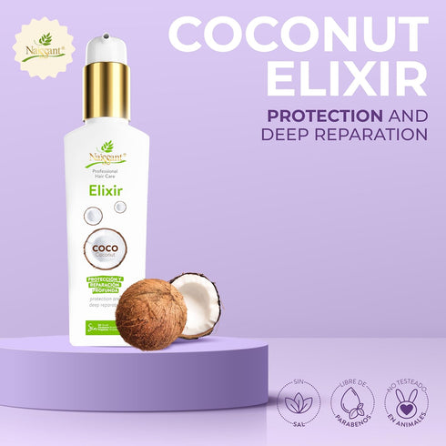 naissant Coconut Oil Hair Treatment | Frizz Control, Heat Protection, 4 Fl Oz