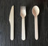 Gmark Disposable Wooden Cutlery Set, 200pcs - 80 Forks, 80 Spoons, 40 Knives, Biodegradable