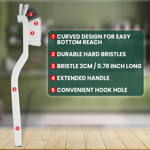Solvra 14 Set Pcs Crevice Cleaning Brush Hard Bristle Cleaning Tools for Grout, Tile Floors, Gaps & Narrow Spaces