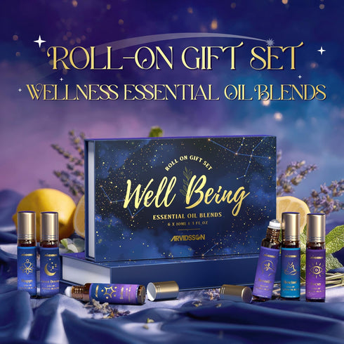 Set, ARVIDSSON Essential Oils Roll On Natural Self Care Essential Oil Blends Gift for Women - Sweet Dream, Unwind