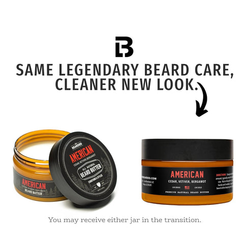 Live Bearded Beard Butter, 3 fl oz - All-Natural Leave-in Conditioner and Softener with Shea, Made in the USA -