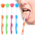 Tongue Scraper - Plastic Tongue Cleaning Brush, Portable Freshen Breath Tool for Oral Care