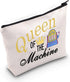 ZJXHPO Casino Cosmetic Bag Casino Gambling Lover Gift Queen Of The Machine Makeup Bag Slot Gambling Lucky Gift (Queen Machine)