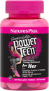 Natures Plus Power Teen for Her Chewable - 60 Vegetarian Tablets, Wild Berry, High Potency Multivitamin