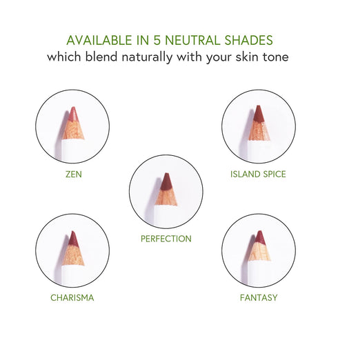 Honeybee Gardens Irresistible Lip Liner, Island Spice, Rosey Cinnamon Color, 0.04 oz
