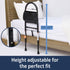 Medline Bed Assist Bar with Storage Pocket, Height Adjustable Bed Rail for Elderly Adults, Assistance for Getting
