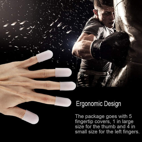 Jwthee 5PCS Finger Cots, Silicone Finger Protectors Finger Condom Finger Covers Thumb Protector Silicone Finger Tip