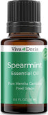Viva Doria 100% Pure Spearmint Essential Oil, Undiluted, Food Grade, 15 mL (0.5 Fluid Ounce)