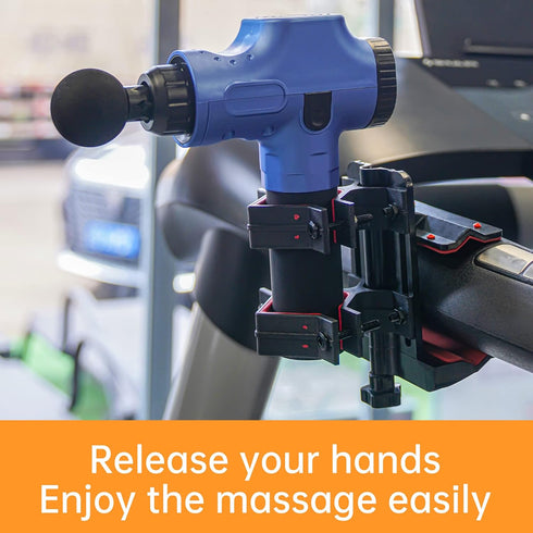 Kumiaor Hand-Free Massage Gun Holder for Back, Percussive Muscle Massage Gun Mount for Self-Massage Compatible