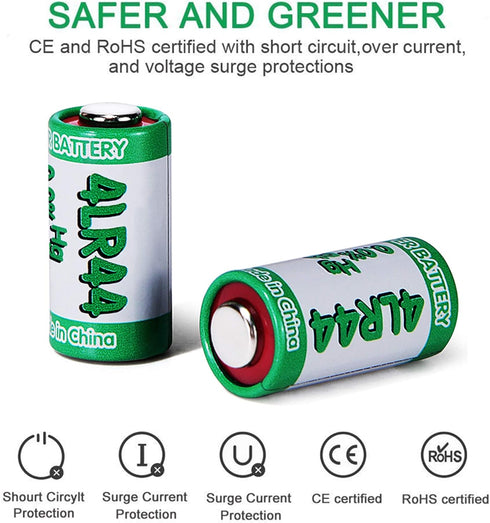 LiCB 10 Pack 4LR44 6V Battery PX28A 476A A544 K28A L1325 Battery 6V Alkaline Batteries for Dog Collars