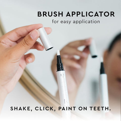 MOON Teeth Whitening Pen, Gentle on Sensitive Teeth, Vegan Whitening Gel with Antioxidants & Essential Oils - Platinum