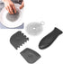 Chainmail Scrubber Kit for Cast Iron Pans, Stainless Steel Cleaner with Toothed Scraper and Handle Cover, Durable for