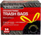 Large Drawstring Trash Bags, 33-gallon, 34-count, Diamond Flex Premium Stretch, 1.05-mil, Black