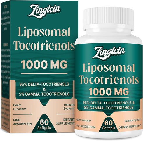Vitamin E Tocotrienols - Liposomal Vitamin E Oil 1000mg, Highly Absorbable for Cardiovascular, Bone Health, Antioxidant