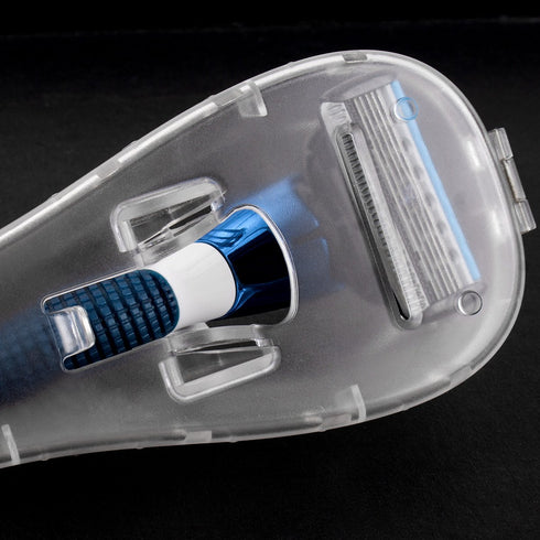QSHAVE Portable Travel Razor Protector Hard Case for Manual Razor System, 1PC (No Razor Included)