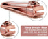 PrettyClaw Nail Clippers, Sharp Edge Fingernail and Toenail Clipper, Stainless Steel for Manicure and Pedicure (Rose