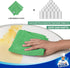 MR.SIGA Microfiber Cleaning Cloths, All-Purpose Towels, Pack of 12, Green, 32 x 32 cm