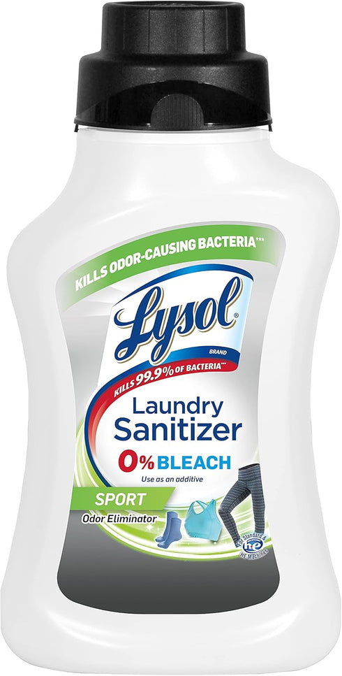 Lysol Sport Laundry Sanitizer Additive, 41oz Liquid for Gym Clothes and Activewear, Eliminates Odor Bacteria