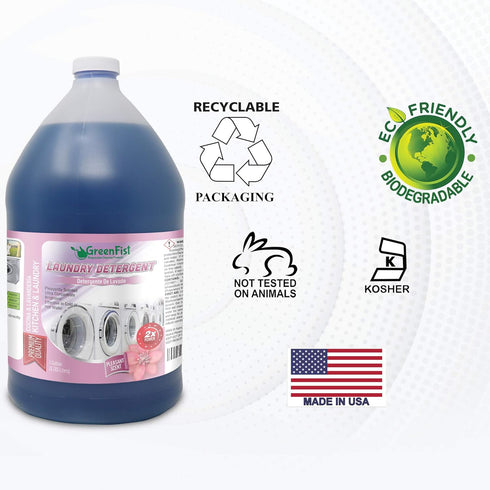 Liquid Laundry Detergent, 128 oz (1 Gallon), 80 Loads, Fresh Pleasant Scent