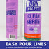 Set (1 32 Oz Don Aslett Clean & Brite Quart Concentrate and Ready-To-Use Spray Bottle) Floor Cleaner | Restore Natural