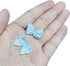 MECCANIXITY 50Pcs Mini Satin Ribbon Bow, 1" Mini Fabric Flower Bows for Craft DIY Sewing Wedding Birthday Party (Grey)
