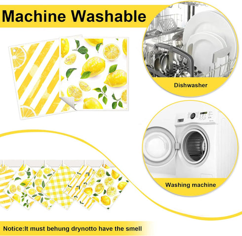 6 Pack Swedish Dishcloths for Kitchen, Reusable Absorbent Cellulose Cleaning Sponge Cloths, Biodegradable