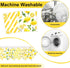 6 Pack Swedish Dishcloths for Kitchen, Reusable Absorbent Cellulose Cleaning Sponge Cloths, Biodegradable