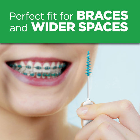 GUM Soft-Picks Wider Space, Easy to Use Dental Picks for Teeth Cleaning, 50ct with Carry Case