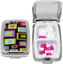 Set of 2 Dual-Compartment Rectangular Pocket Purse Pill Box & Organizer with