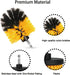 7Pcs Drill Brush Attachment Set, 1/4in Power Scrubber Brush + Extend Long Attachment for Multi-Purpose Cleaning