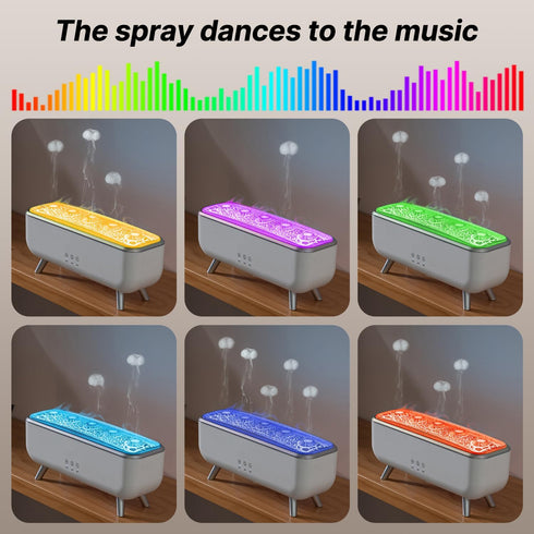 Stjiatu 300ML 7 Jellyfish Diffuser Humidifier, Essential Aromatherapy Ultrasonic Diffuser with Essential Oils. Colors
