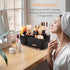 Makeup Organizer for Vanity, Cosmetic Display Case with Drawers for Skincare, Brushes, and Accessories, Black