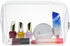 5 Pack TSA Approved Clear Cosmetics Bag, Waterproof Makeup Pouch for Travel, Bathroom, and Organizing, Large, White