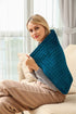 Ambershine XXXL King Size Heating Pad 17"x33" with 12 Temperature Settings for Pain Relief, Dark Teal