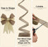 TONIFUL Burlap Wired Ribbon, 1-1/2 Inch Faux Burlap Ribbons for Christmas and Gift Wrapping Decoration