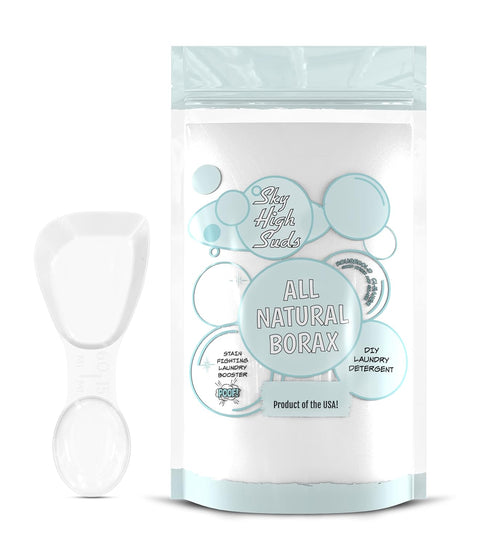SKY HIGH SUDS 5 5 Pounds Borax & Pounds Washing Soda. Product of the USA. Resealable and Recyclable Bag.