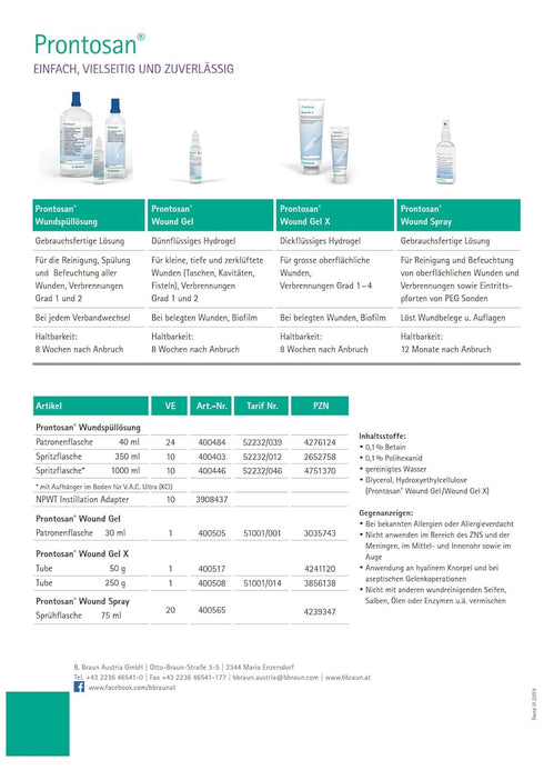 Prontosan Wound Cleansing Solution - W